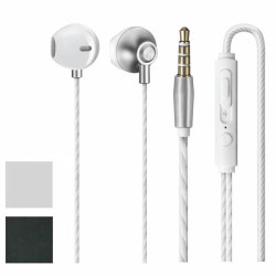 Auricolari tiemme stone a filo 3.5mm con microfono nero [3704k]