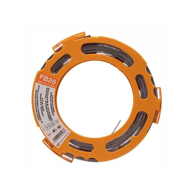 Nastro metallo fermatubi friulsider 10m x 0.9mm x 20mm acciaio zincato