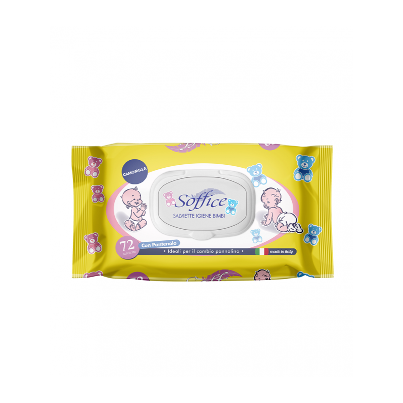 Salviette detergenti soffice camomilla freschezza per bambino 72pz