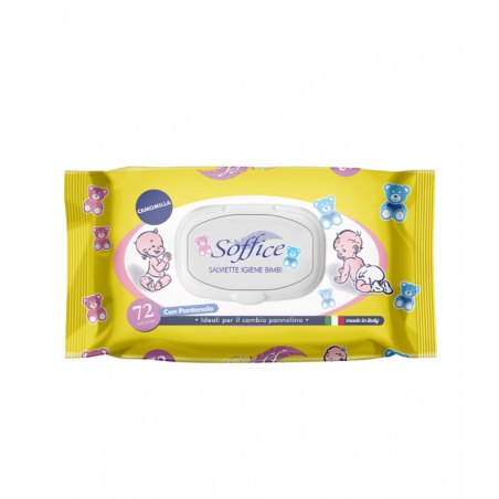 Salviette detergenti soffice camomilla freschezza per bambino 72pz