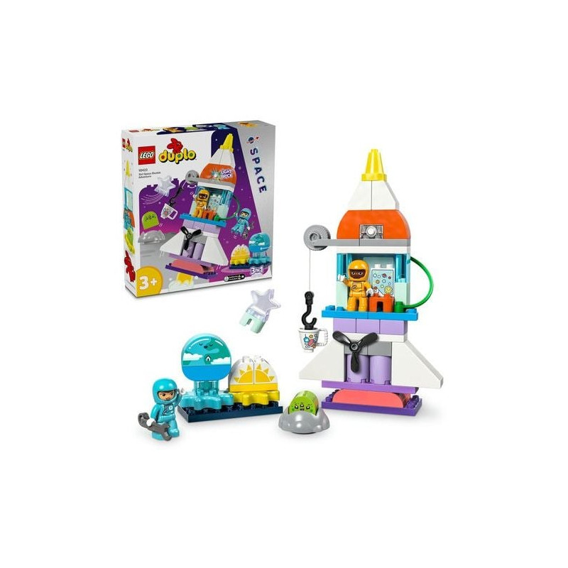 Gioco didattico lego duplo 10422 avventura dello space shuttle 3in1