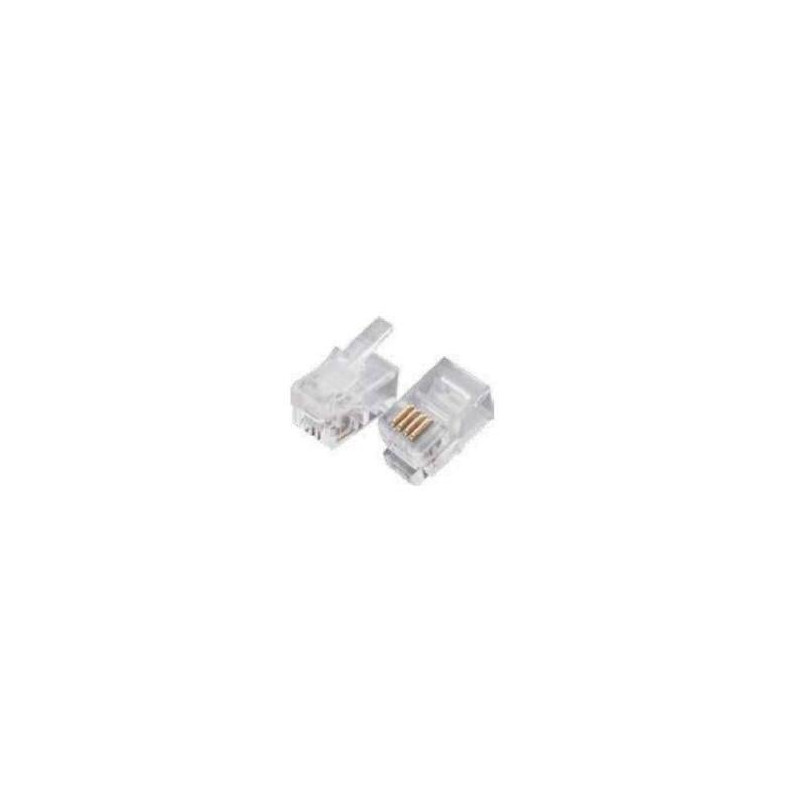 Plug wp europe 4p4c cat.3 transparente [wpc-mdp-442-3u-f06]