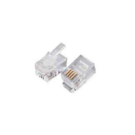 Plug wp europe 4p4c cat.3 transparente [wpc-mdp-442-3u-f06]