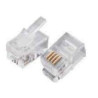 Plug wp europe 4p4c cat.3 transparente [wpc-mdp-442-3u-f06]
