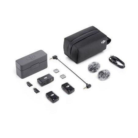 Sistema audio dji wireless 1 ricevitore + 2 trasmettitori con microfoni