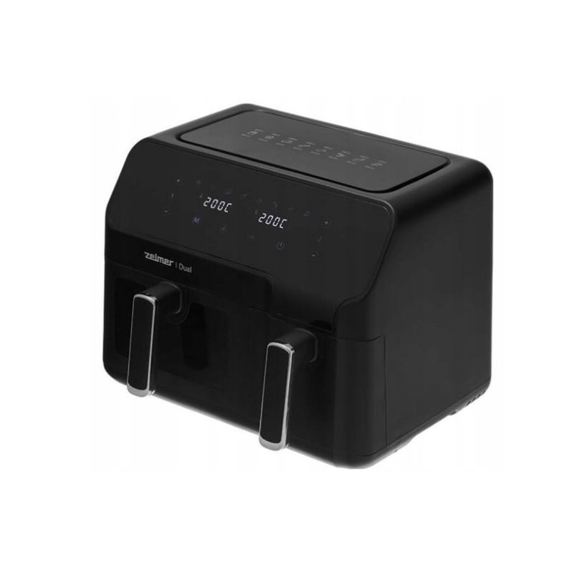 Friggitrice zelmer zaf9000 dual senza grassi 9l 2700w nero [zaf9000