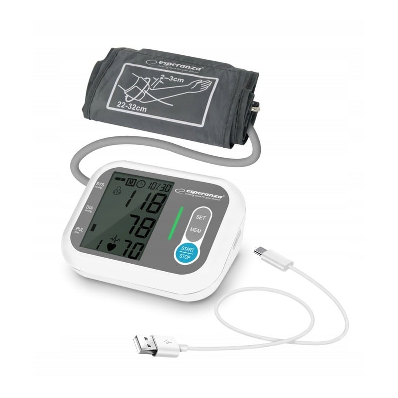 Sfigmomanometro elettronico esperanza stamina da braccio bianco [ecb005]