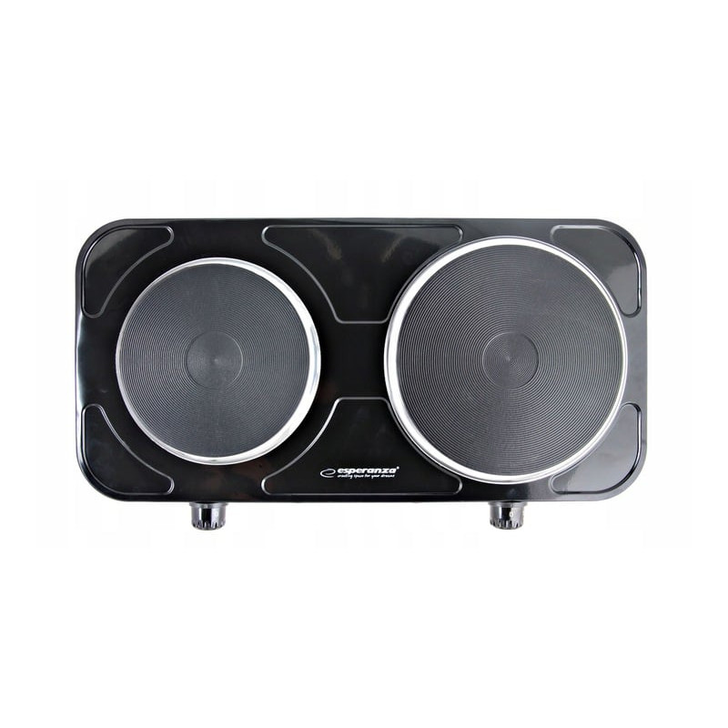 Fornello elettrico esperanza ekh014k con 2 zone nero [ekh014k]