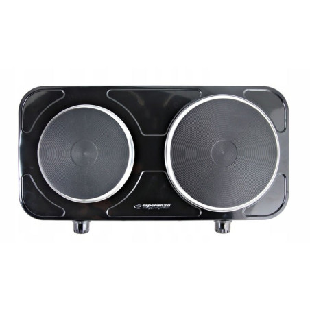 Fornello elettrico esperanza ekh014k con 2 zone nero [ekh014k]
