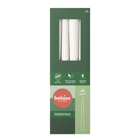 Candela bolsius essentials 4pz bianco nuvoloso [103600356902]