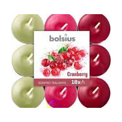 Candela profumata bolsius tealight 18pz mirtillo rosso [101826943489]