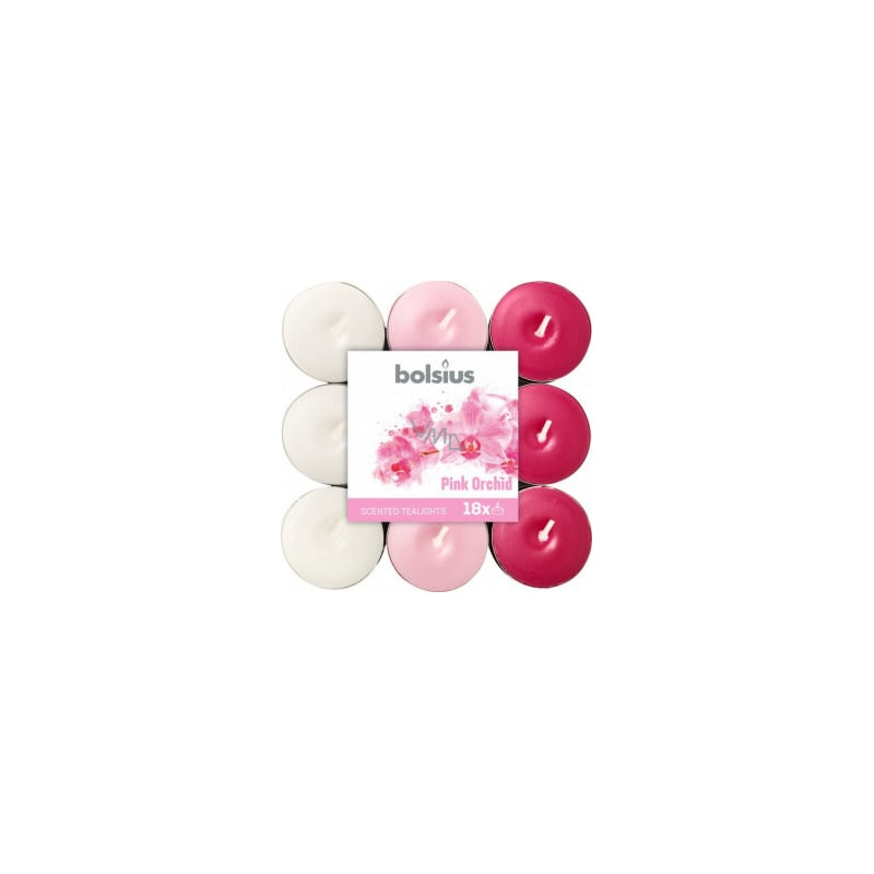 Candela profumata bolsius tealight 18pz rosa orchidea [101826943440]