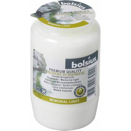 Candele commemorative bolsius graflicht no.3 bianco [103620310300]