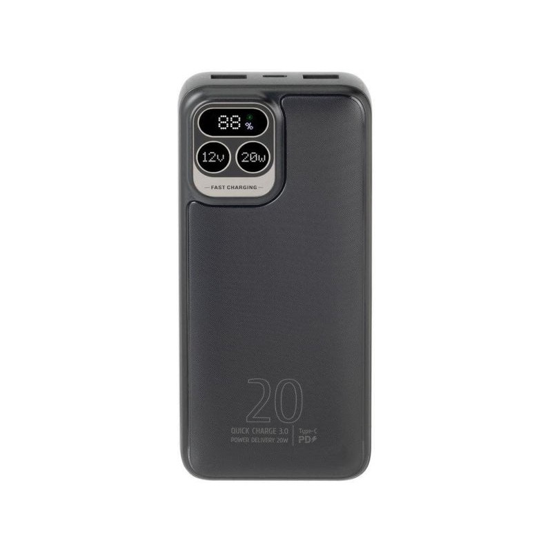 Batteria portalile rivacase powerbank 20000mah nero [rcva2521]
