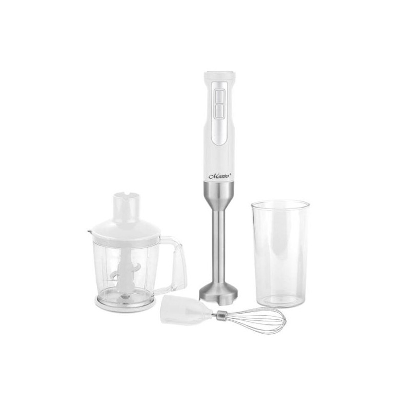 Frullatore ad immersione maestro 1000w 0.6l argento/bianco [mr-568]