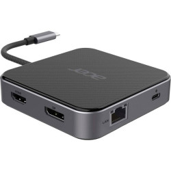 Dock station acer 100w per notebook usb3.2 tipo-c grigio [hp.dscab.013]