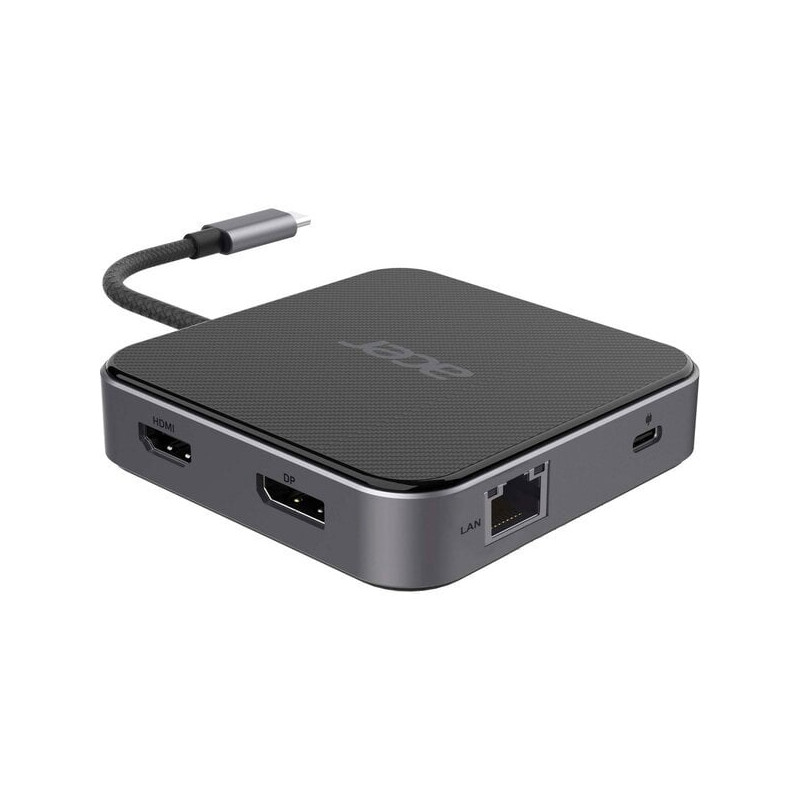 Dock station acer 100w per notebook usb3.2 tipo-c grigio [hp.dscab.013]
