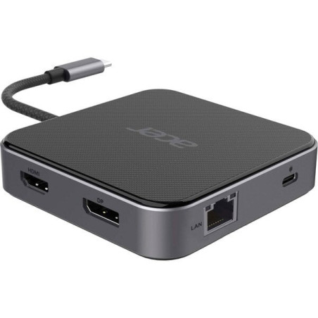 Dock station acer 100w per notebook usb3.2 tipo-c grigio [hp.dscab.013]