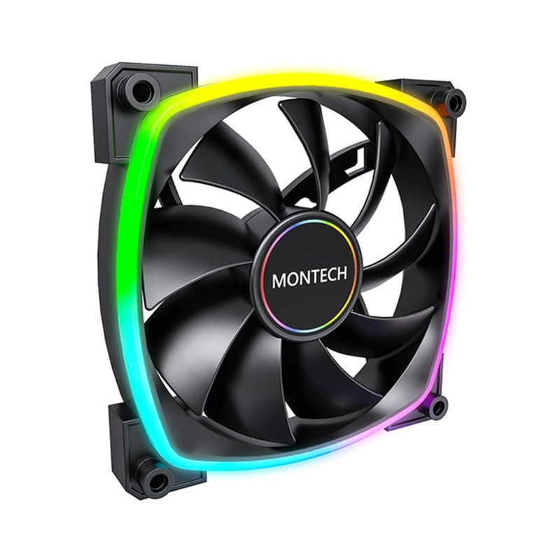 Ventola 140x140 montech ax140 pwm argb 1600rpm nero