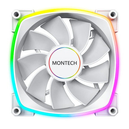 Ventola 140x140 montech rx140 pwm argb 1600rpm bianco