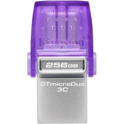 Pendrive 256gb kingston datatraveler microduo 3c viola/trasparente