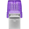 Pendrive 256gb kingston datatraveler microduo 3c viola/trasparente