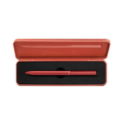 Penna a sfera pelikan k6 ineo blu + astuccio in metallo rosso fuoco