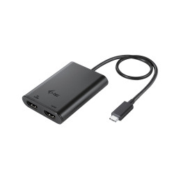 Adattatore video i-tec hdmi usb c doppio 4k/60hz nero [c31dual4k60hdmi]