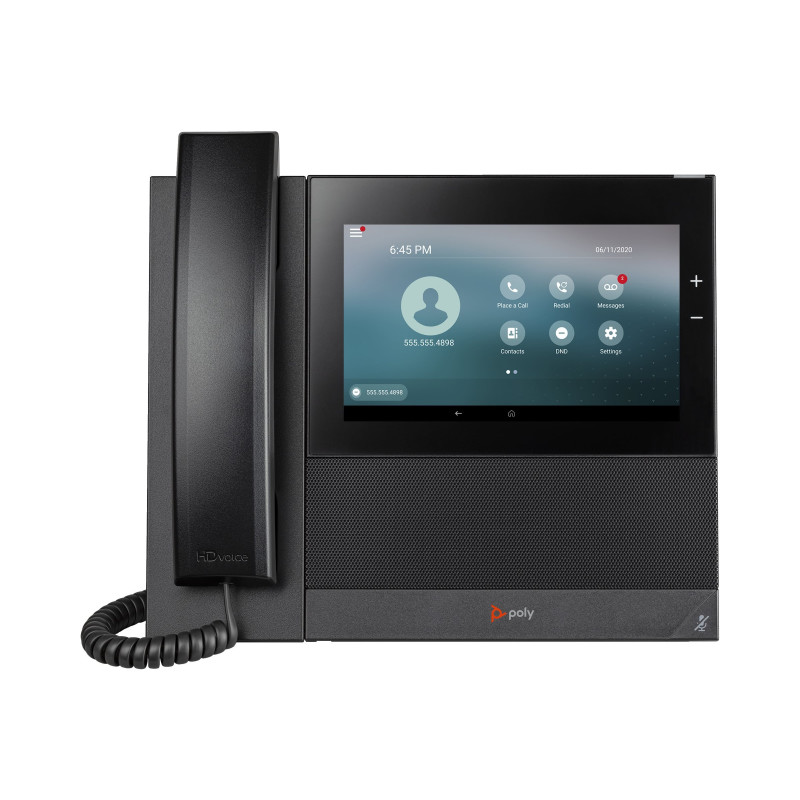 Telefono ip hp poly ccx 600 24 linee wi-f nero [82z85aa]