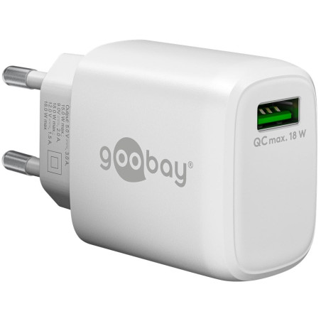 Caricabatterie goobay 61672 ac 3a 18w bianco