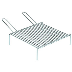 Graticola pesante thorx 60x40cm doppia impugnatura acciaio cromato