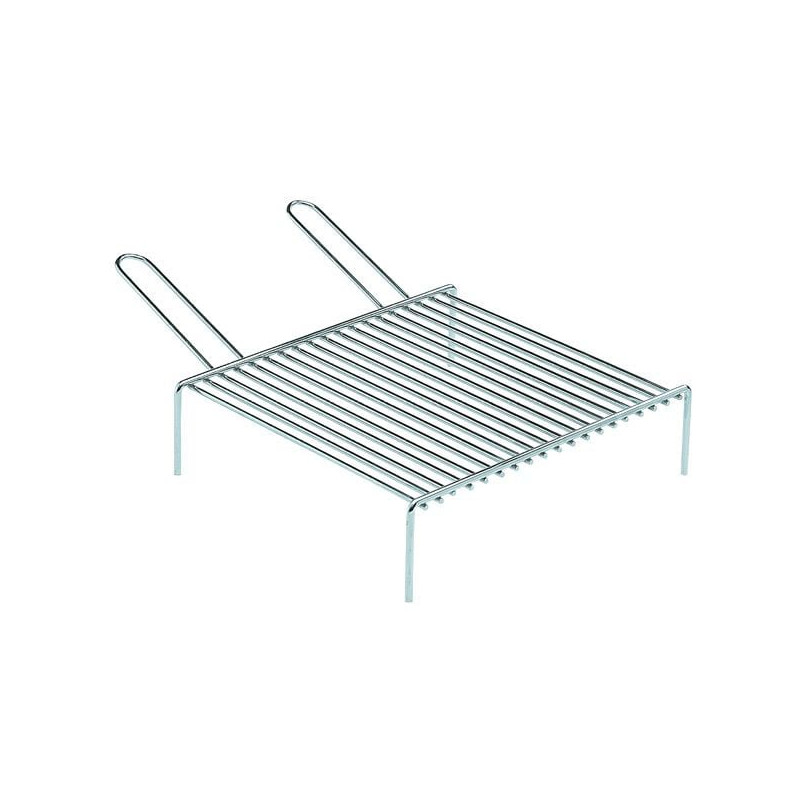 graticola pesante thorx 70x40cm doppia impugnatura acciaio cromato
