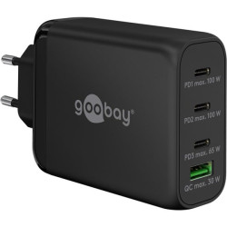Alimentatore da rete goobay usb-c pd 100w nero [65555]
