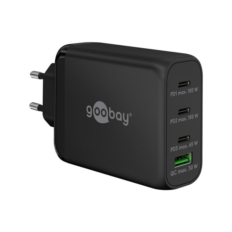 Alimentatore da rete goobay usb-c pd 100w nero [65555]