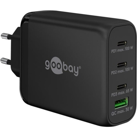 Alimentatore da rete goobay usb-c pd 100w nero [65555]