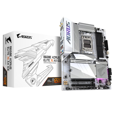 Scheda madre gigabyte b650e aorus elite x ax ice, amd slot atx [b650e