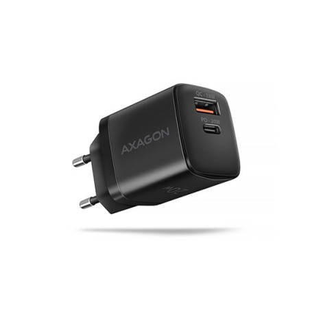 Alimentatore da rete axagon acu-pq20 20w 2 porte nero