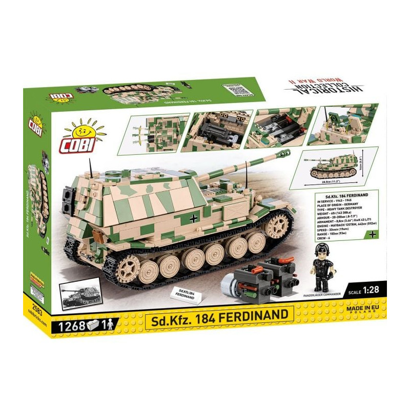 Cobi klocki hc wwii sd.kfz.184 ferdinand 1/28 multicolore [wpcbks0uc002583]