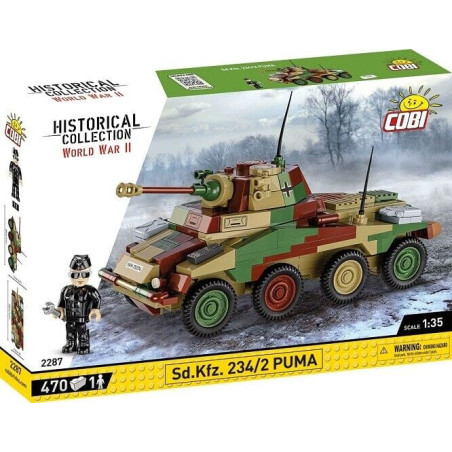 Cobi klocki hc wwii sd.kfz. 234/2 puma 1/35 multicolore [wpcbks0uc002287]