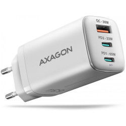 Alimentatore da rete axagon acu-dpq65w 3 porte 65w bianco [azaxnlsacudpq6w]