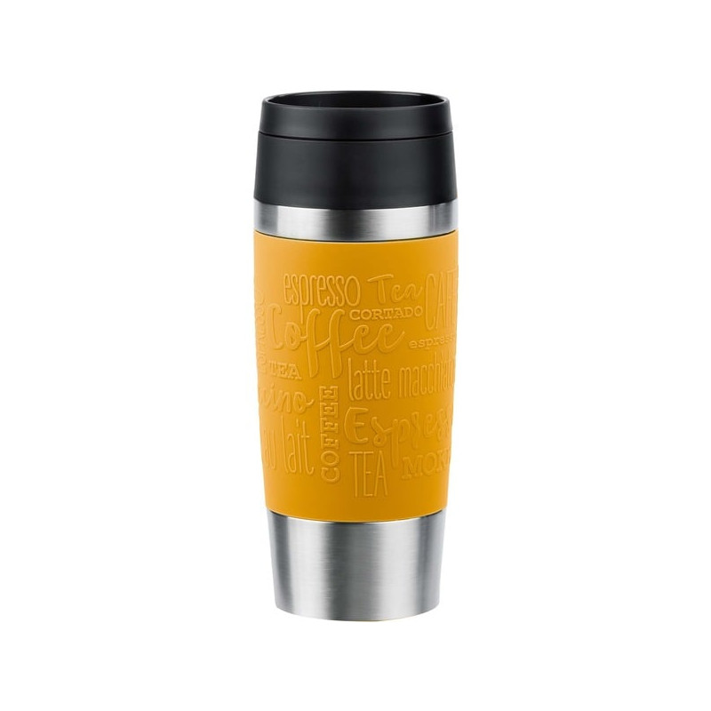 Thermos emsa travel mug classic 360ml in acciaio inossidabile/giallo