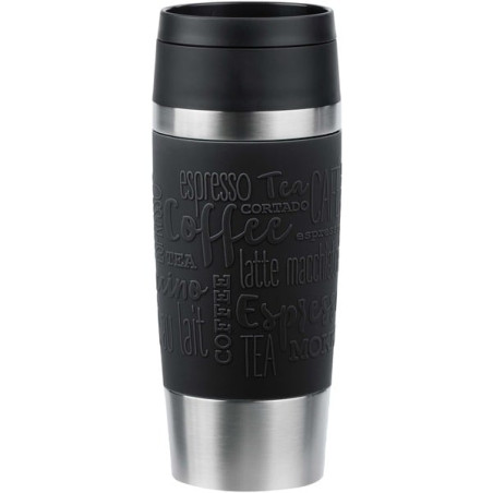 Thermos emsa travel mug classic 360ml in acciaio inossidabile/nero