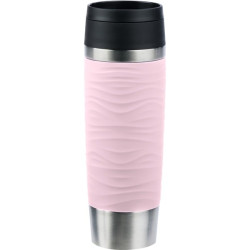 Thermos emsa travel mug waves 500ml in acciaio inossidabile/rosa