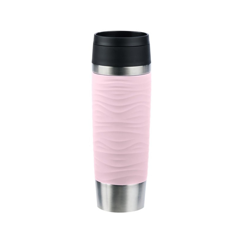 Thermos emsa travel mug waves 500ml in acciaio inossidabile/rosa
