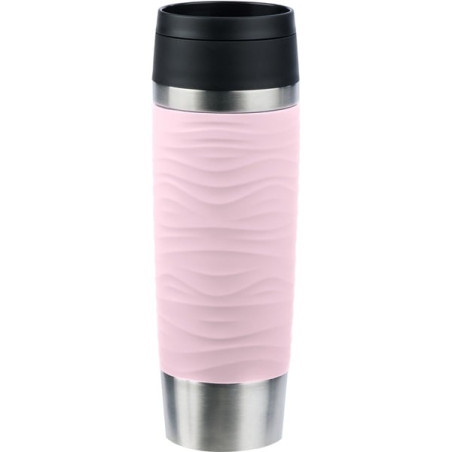 Thermos emsa travel mug waves 500ml in acciaio inossidabile/rosa