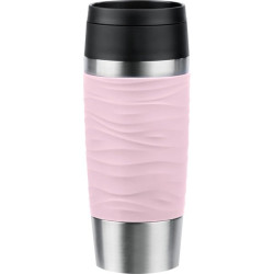 Thermos emsa travel mug waves 360ml in acciaio inossidabile/rosa