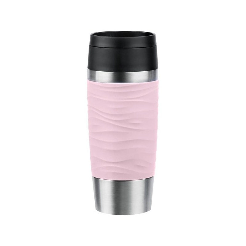 Thermos emsa travel mug waves 360ml in acciaio inossidabile/rosa