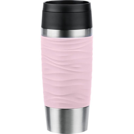 Thermos emsa travel mug waves 360ml in acciaio inossidabile/rosa