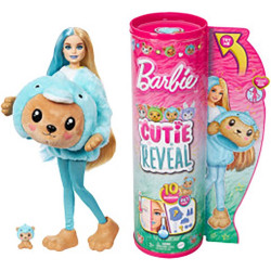Bambola barbie cutie reveal orsacchiotto delfino 303mm multicolore