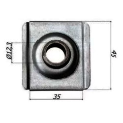 Cuscinetto boliscarlo a sfera quadro supporto cassonetto [1098/d]